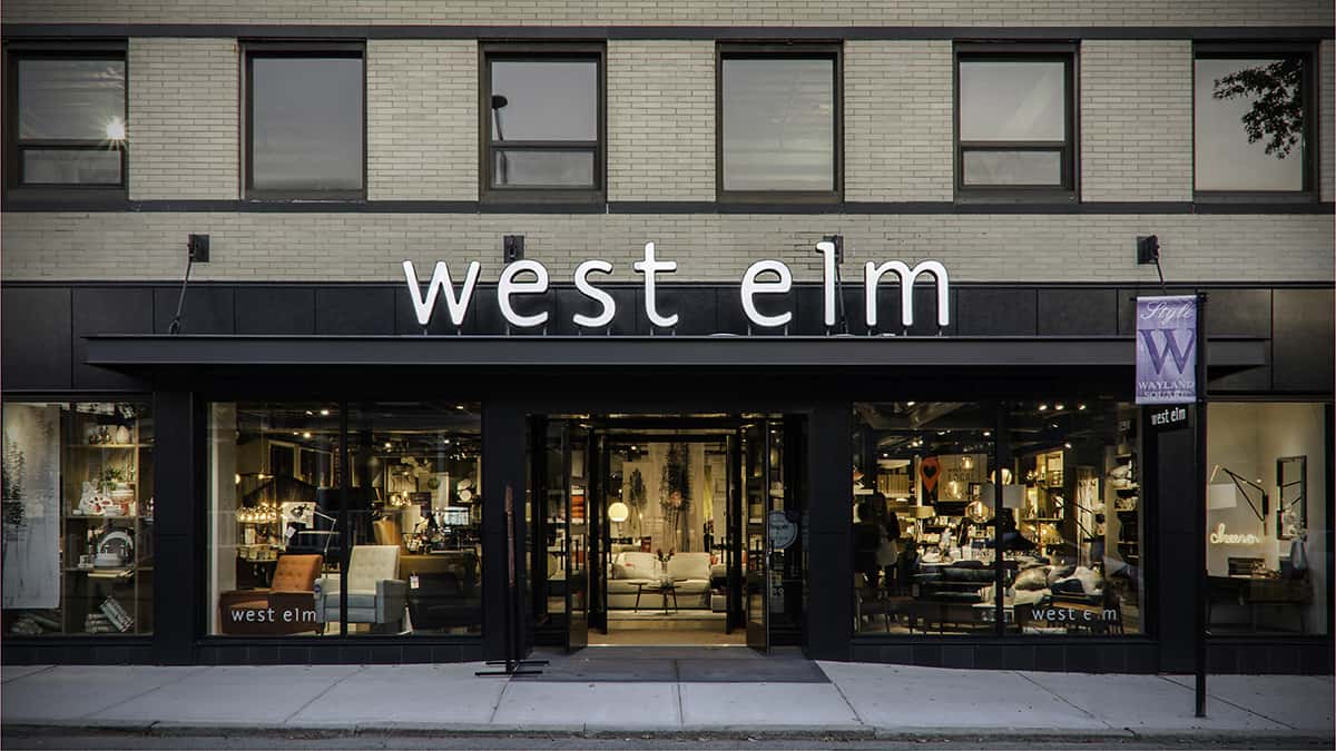 west elm logo font