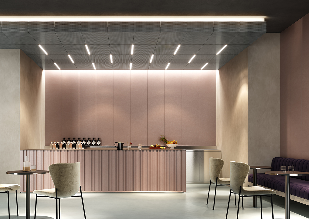 MetaMetal Interior Concept - Patria Torsion Spring, Bungalow Box Rib Corrugated and Flush Reveal - Pure + FreeForm - LR