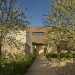 ModernCaliforniaResidence_ExteriorMetalSharkfinPanels_Bronze3 Residential