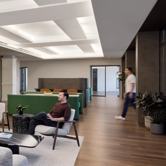 General Catalyst office interior featuring custom Pure + FreeForm millwork in Deco Bronze 2 stocked bronze finish.